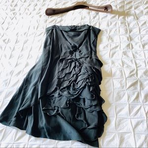 $430 Robert Rodriguez BLACK TIERED FLOWER DRESS 2